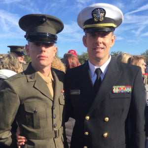 Navy officer and marine